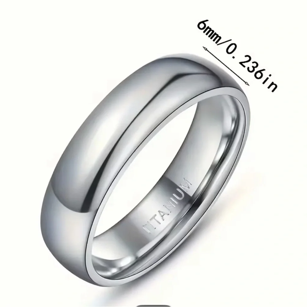 Timeless Steel Silver Unisex Wedding Engagement Band Ring 6 mm